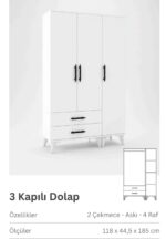 MODÜLER 3 KAPILI DOLAP-STAR - Görsel 2