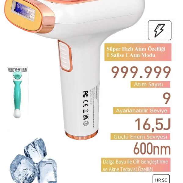 BRİGHT EPİLASYON LAZER BE-9077f BUZ BAŞLIKLI 999.999 ATIM ULTRA HIZLI