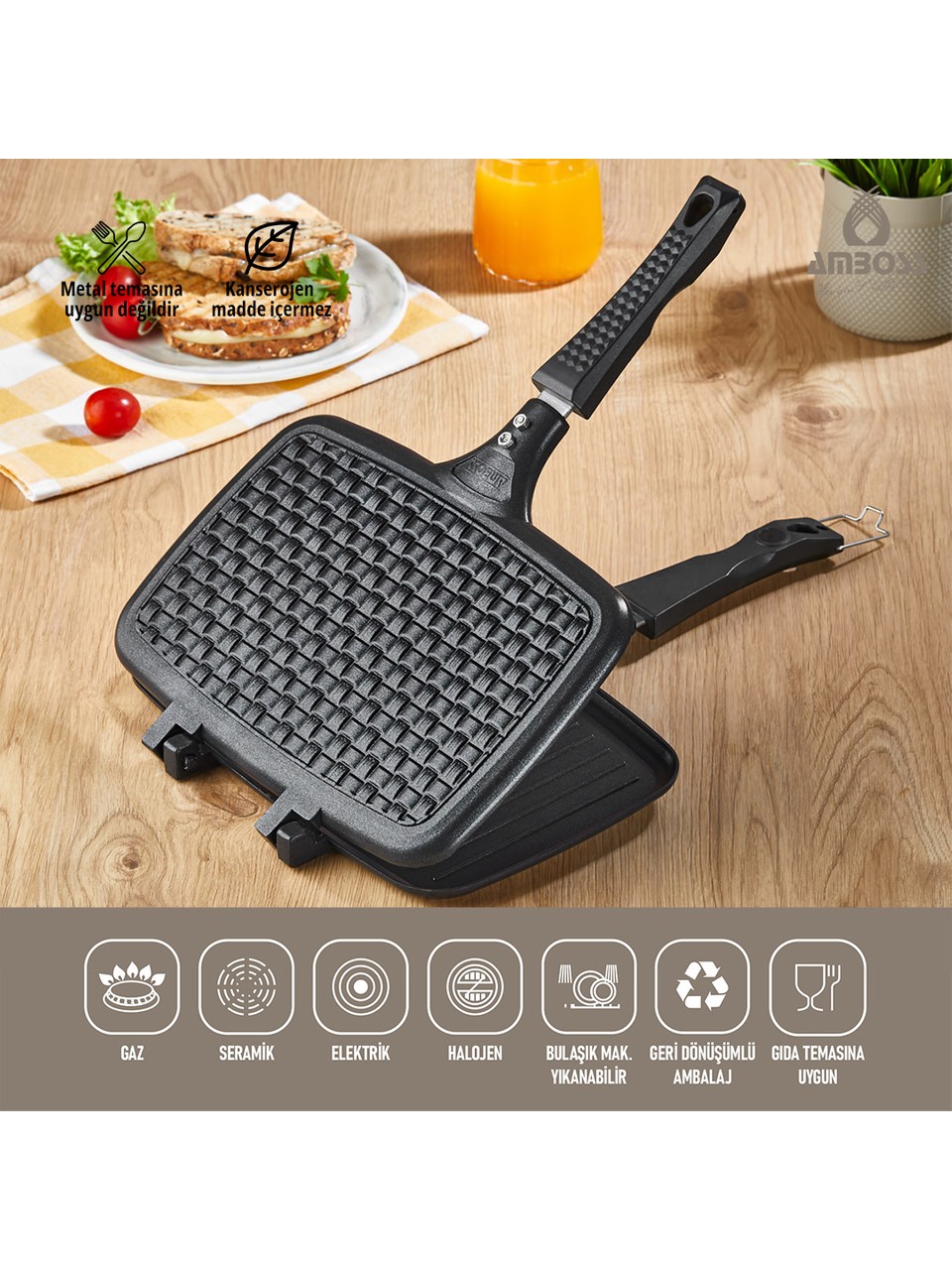 amboss kuv-0274 ocak üstü tost-3 AMBOSS TOST OCAK ÜSTÜ KUV-0274 - Görsel 1