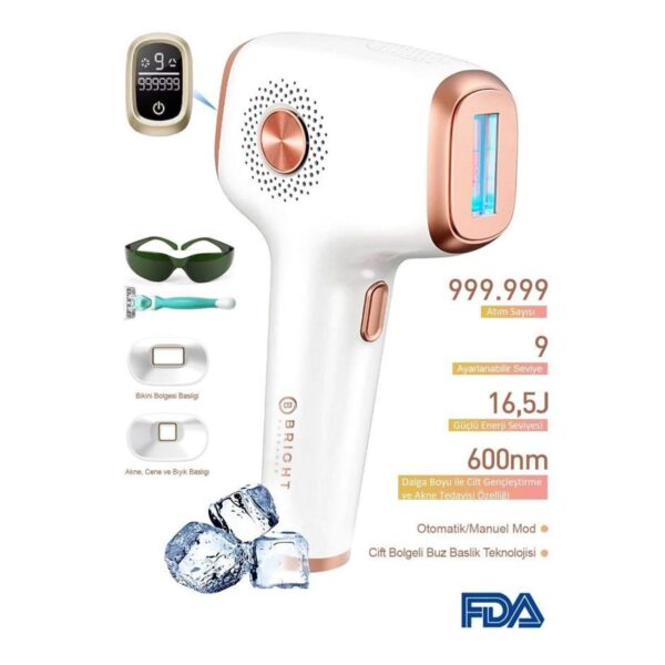 BRİGHT EPİLASYON LAZER BE-9030 BUZ BAŞLIKLI 999.999 Atım LAZER IPL