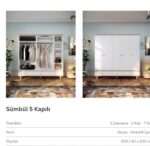 MODÜLER 5 KAPILI DOLAP-SÜMBÜL - Görsel 3