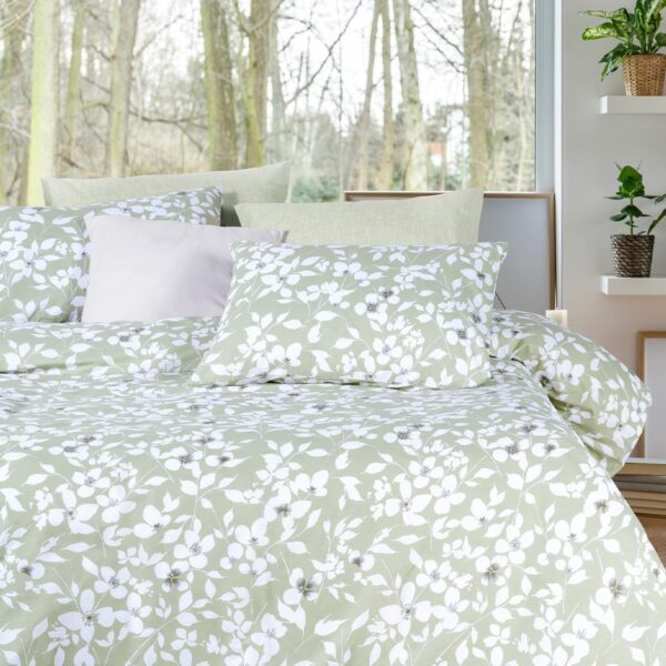 İYİ GECELER İSTANBUL NEVRESİM TAKIMI ÇİFT KİŞİLİK FLOWERY-YEŞİL