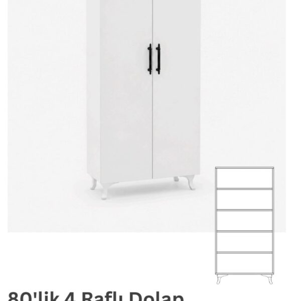 Arvore De Sangue 80cm 4 Raflı Dolap