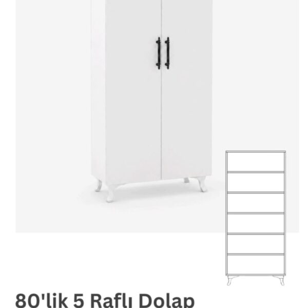 Arvore De Sangue 80cm 5 Raflı Dolap