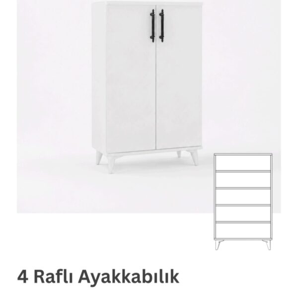 Arvore De Sangue 70cm 4 Raflı Dolap